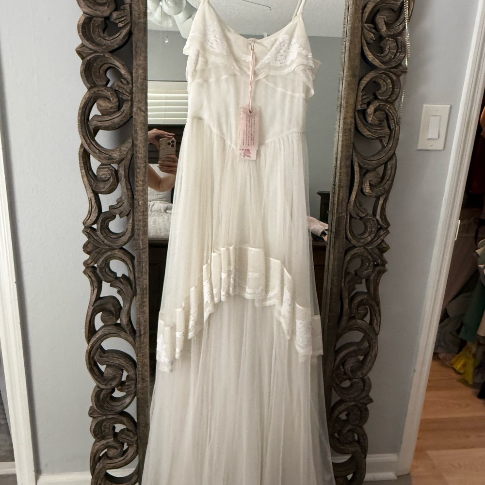NWT LoveShackFancy Avianna Antique White Dress